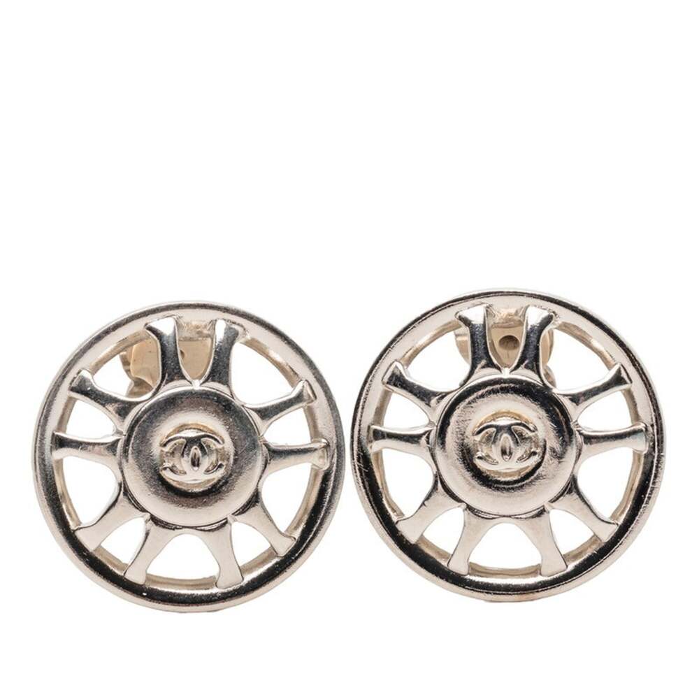 Chanel Cc Logo Round Clip-On Earrings #256731C75B